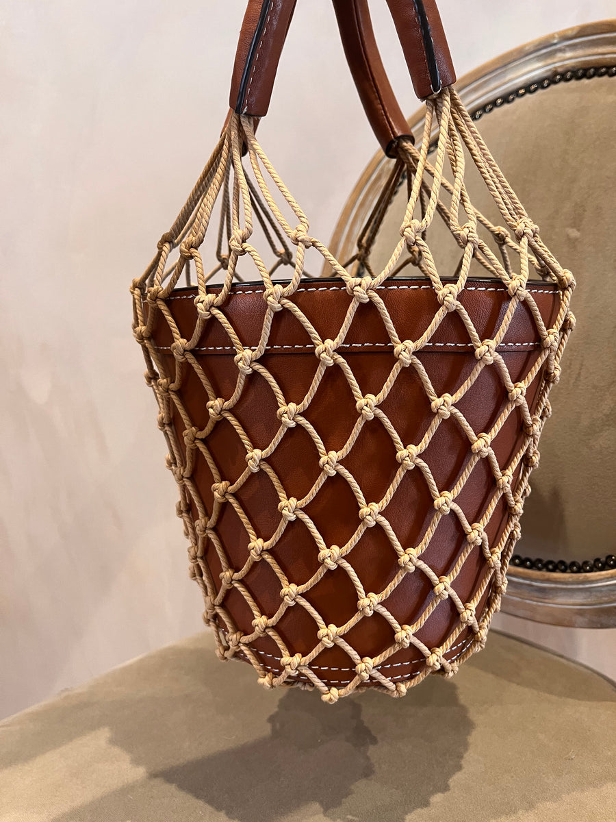 Staud Moreau Macramé And Leather Bucket Bag – Threads and Fibre