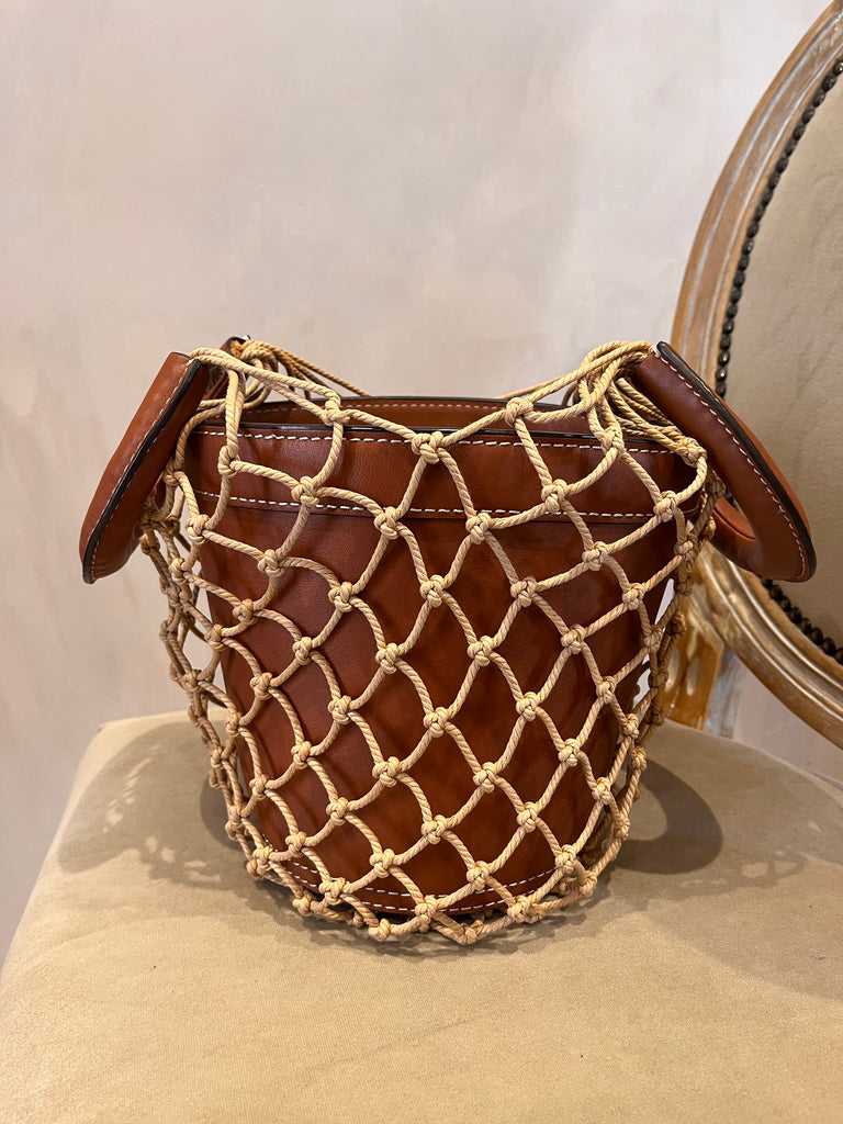 Staud Moreau Macramé And Leather Bucket Bag – Threads and Fibre