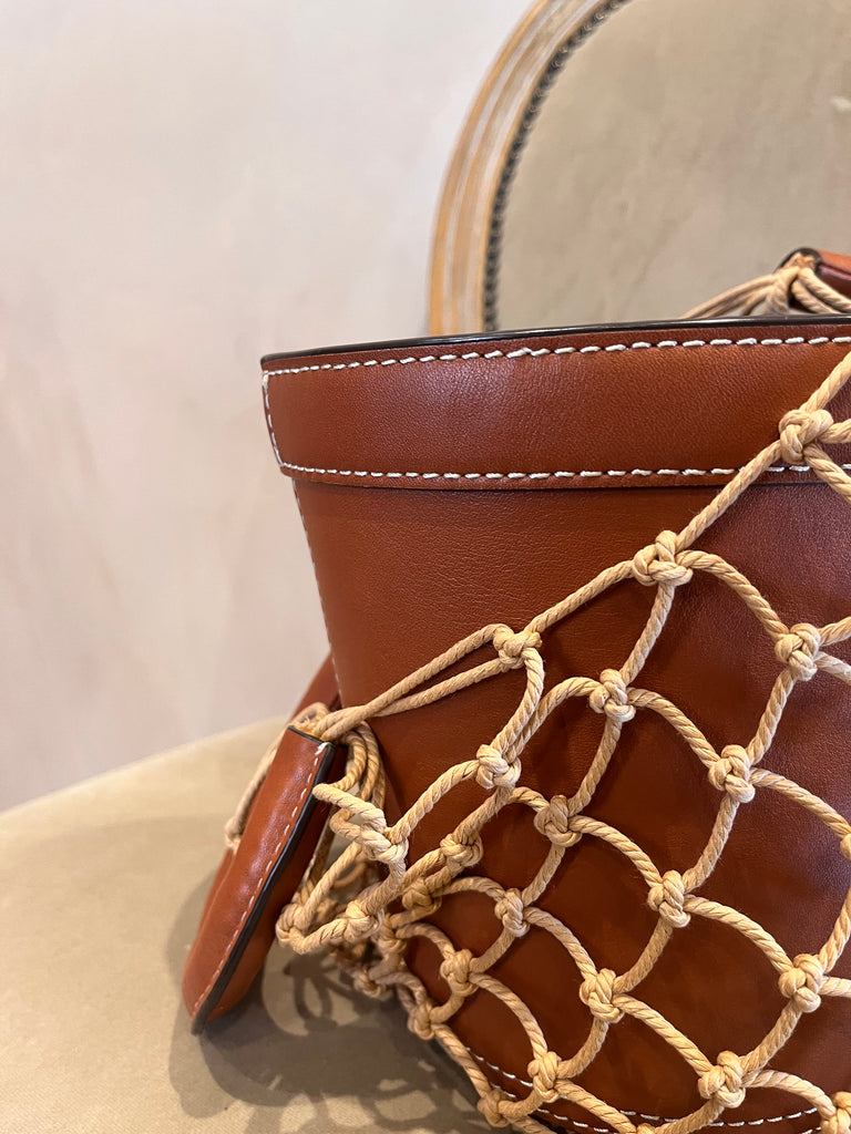 Staud Moreau Macramé And Leather Bucket Bag – Threads and Fibre